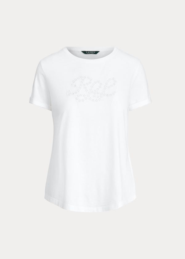 T Shirt Ralph Lauren Logo Algodão-Blend Mulher 42561-MJEG